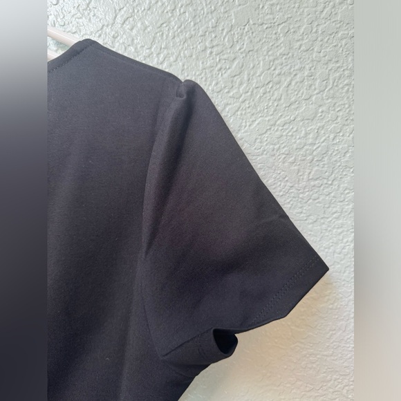 BNWT Sourpuss Sweetheart 50s pencil dress bottom ruffle sz medium black - Picture 6 of 10